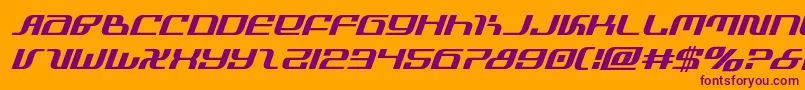 infinityformulaital Font – Purple Fonts on Orange Background