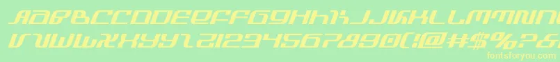 infinityformulaital Font – Yellow Fonts on Green Background