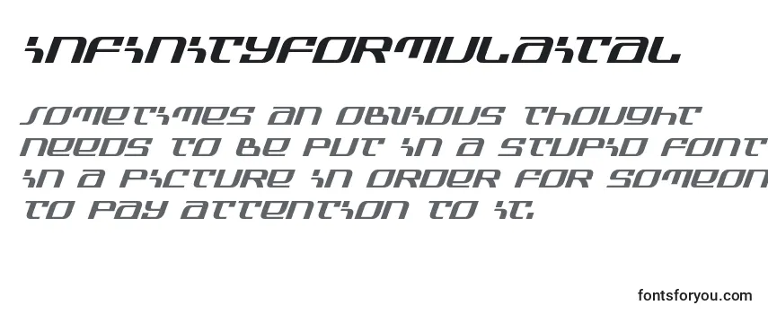 Review of the Infinityformulaital Font