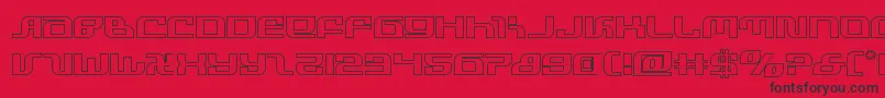 infinityformulaout Font – Black Fonts on Red Background
