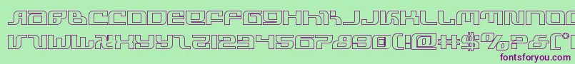 infinityformulaout Font – Purple Fonts on Green Background