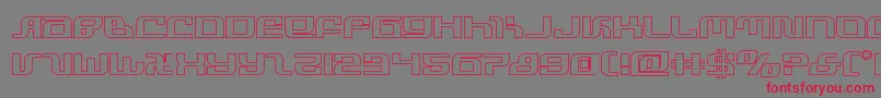 infinityformulaout Font – Red Fonts on Gray Background