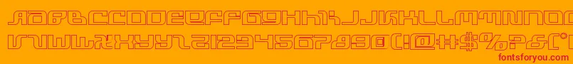 フォントinfinityformulaout – オレンジの背景に赤い文字