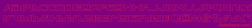 infinityformulaout Font – Red Fonts on Purple Background