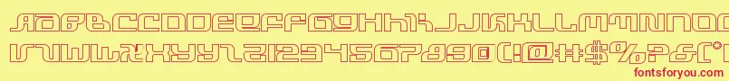 infinityformulaout Font – Red Fonts on Yellow Background