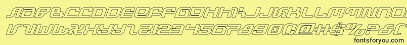 infinityformulaoutital Font – Black Fonts on Yellow Background