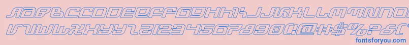 infinityformulaoutital Font – Blue Fonts on Pink Background