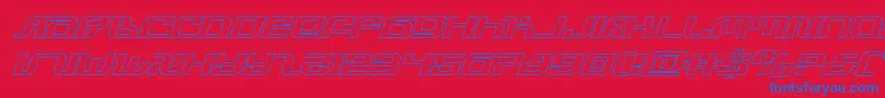 infinityformulaoutital Font – Blue Fonts on Red Background