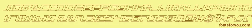 infinityformulaoutital Font – Brown Fonts on Yellow Background