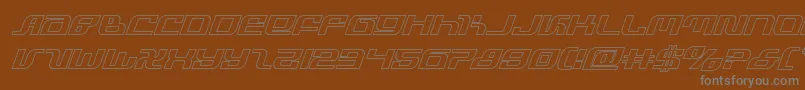 infinityformulaoutital Font – Gray Fonts on Brown Background