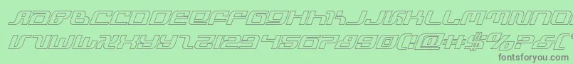 infinityformulaoutital Font – Gray Fonts on Green Background