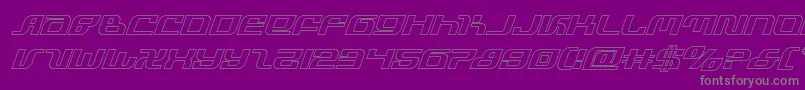infinityformulaoutital Font – Gray Fonts on Purple Background