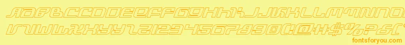 infinityformulaoutital Font – Orange Fonts on Yellow Background