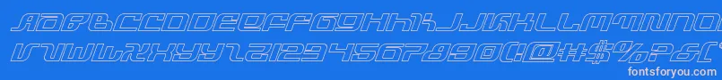 infinityformulaoutital Font – Pink Fonts on Blue Background