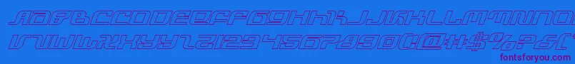 infinityformulaoutital Font – Purple Fonts on Blue Background