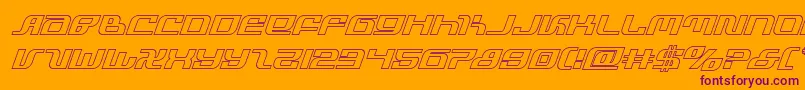 infinityformulaoutital Font – Purple Fonts on Orange Background