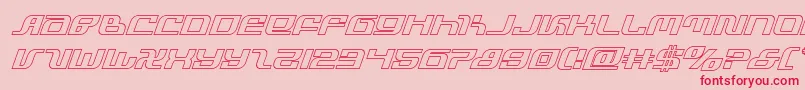 infinityformulaoutital Font – Red Fonts on Pink Background