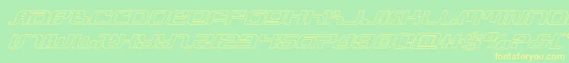 infinityformulaoutital Font – Yellow Fonts on Green Background