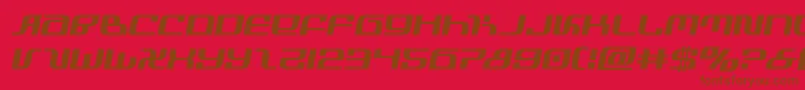 フォントinfinityformulasemital – 赤い背景に茶色の文字