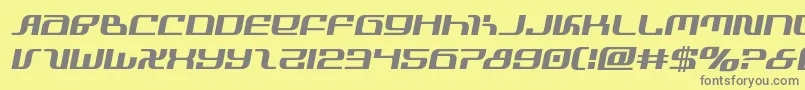 infinityformulasemital-fontti – harmaat kirjasimet keltaisella taustalla