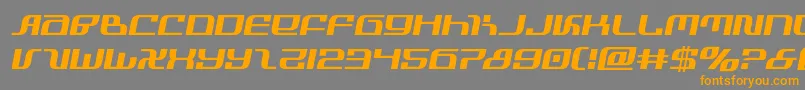 infinityformulasemital-Schriftart – Orangefarbene Schriften auf grauem Hintergrund