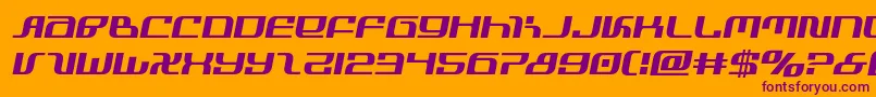 infinityformulasemital-fontti – violetit fontit oranssilla taustalla