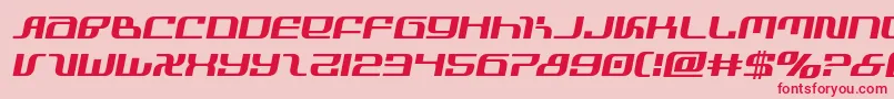 フォントinfinityformulasemital – ピンクの背景に赤い文字