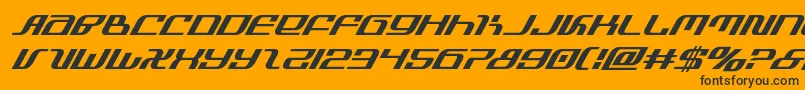 infinityformulasuperital Font – Black Fonts on Orange Background