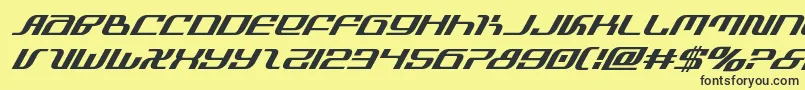 infinityformulasuperital Font – Black Fonts on Yellow Background