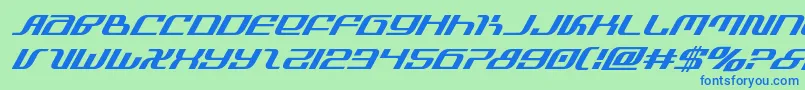 infinityformulasuperital Font – Blue Fonts on Green Background