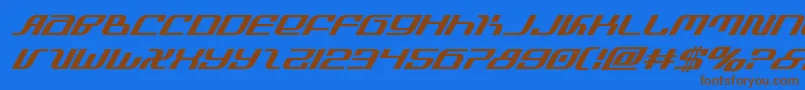 infinityformulasuperital Font – Brown Fonts on Blue Background