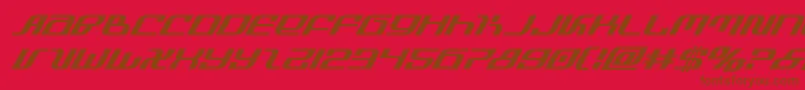 infinityformulasuperital-Schriftart – Braune Schriften auf rotem Hintergrund