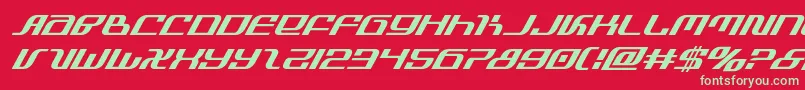 infinityformulasuperital Font – Green Fonts on Red Background