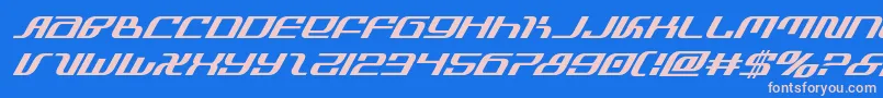 infinityformulasuperital Font – Pink Fonts on Blue Background