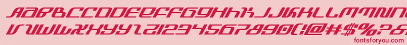 infinityformulasuperital-Schriftart – Rote Schriften auf rosa Hintergrund