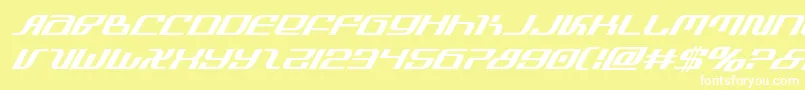 infinityformulasuperital Font – White Fonts on Yellow Background