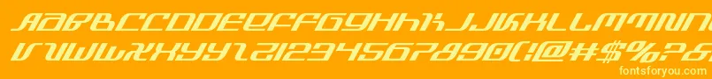 infinityformulasuperital Font – Yellow Fonts on Orange Background