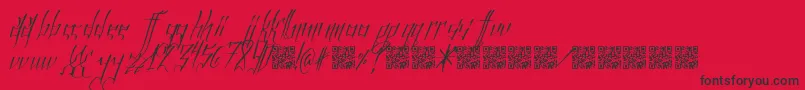 InfinityLights Font – Black Fonts on Red Background
