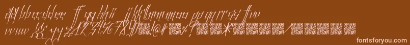 InfinityLights-Schriftart – Rosa Schriften auf braunem Hintergrund