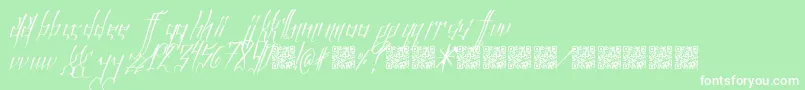 フォントInfinityLights – 緑の背景に白い文字