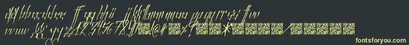 InfinityLights Font – Yellow Fonts on Black Background