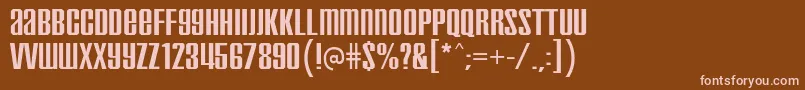 inflammable age Font – Pink Fonts on Brown Background