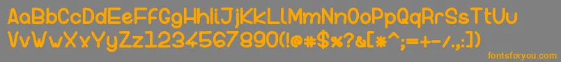 フォントInFormal Style Bold – オレンジの文字は灰色の背景にあります。