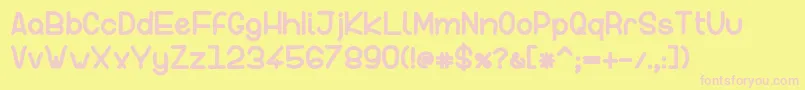 InFormal Style Bold Font – Pink Fonts on Yellow Background