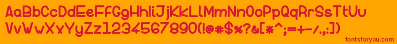 InFormal Style Bold Font – Red Fonts on Orange Background