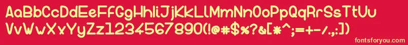 InFormal Style Bold Font – Yellow Fonts on Red Background