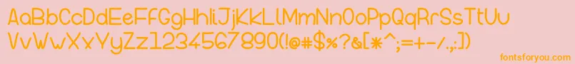 InFormal Style Regular Font – Orange Fonts on Pink Background