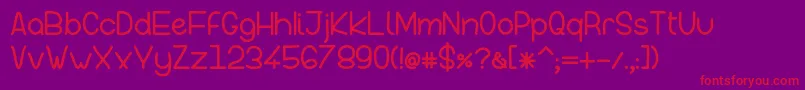 InFormal Style Regular Font – Red Fonts on Purple Background
