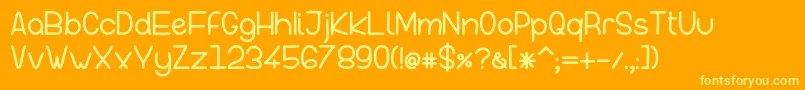 InFormal Style Regular Font – Yellow Fonts on Orange Background