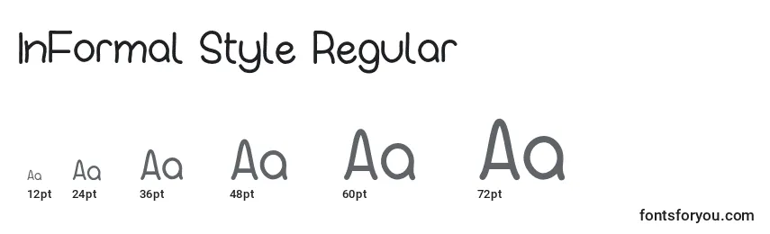 InFormal Style Regular Font Sizes